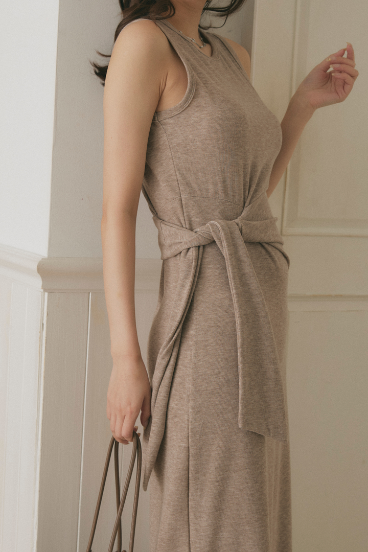 ウエストノットロングワンピース