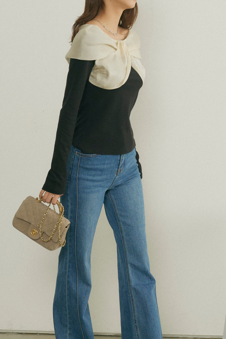 ビッグシアーリボントップス