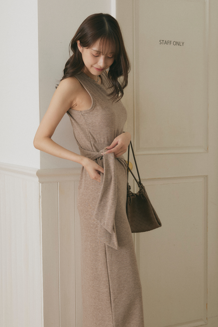 ウエストノットロングワンピース