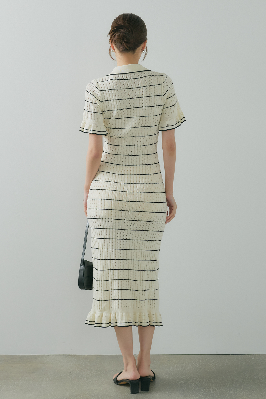 レディボーダーサマーニットワンピース