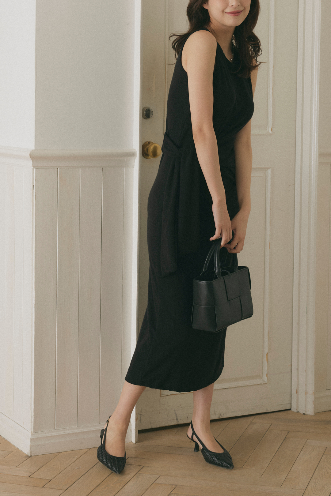 ウエストノットロングワンピース