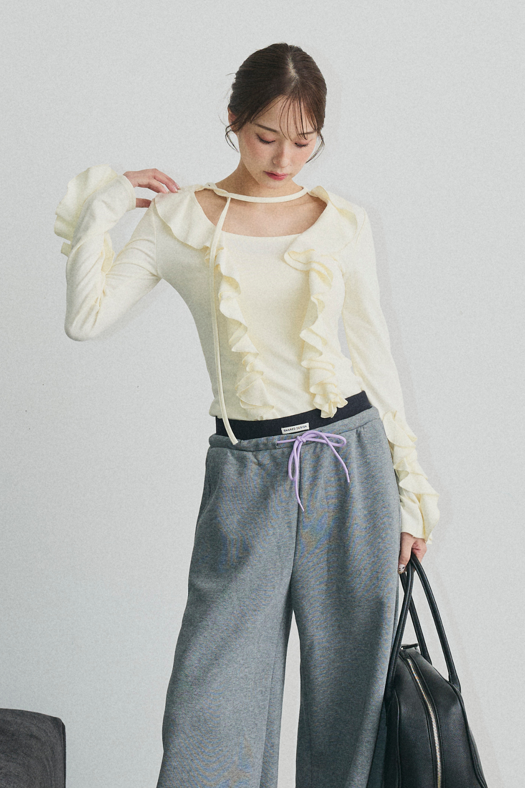 切り替えデザインスウェットパンツ