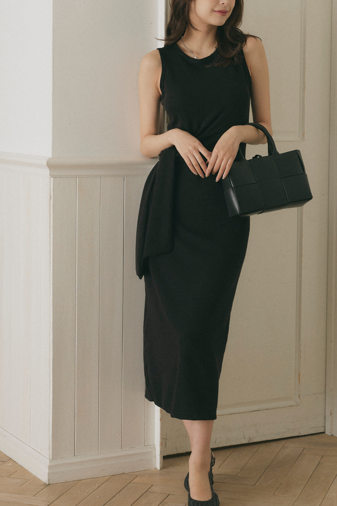 ウエストノットロングワンピース