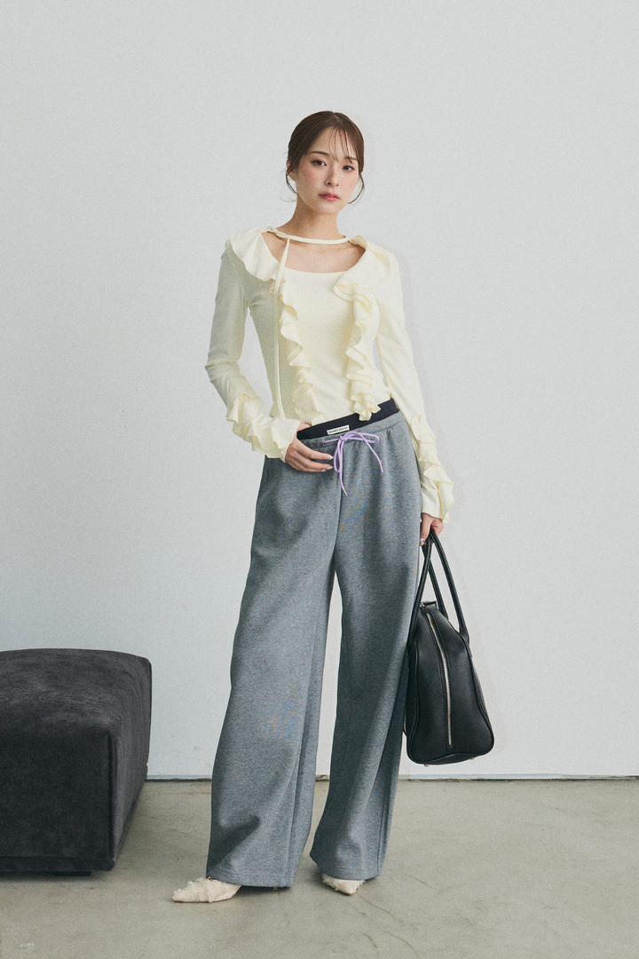 切り替えデザインスウェットパンツ