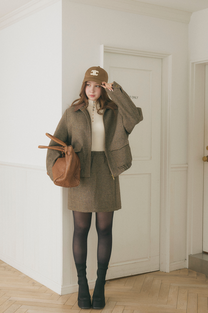 ブルゾンジャケット&スカートセット