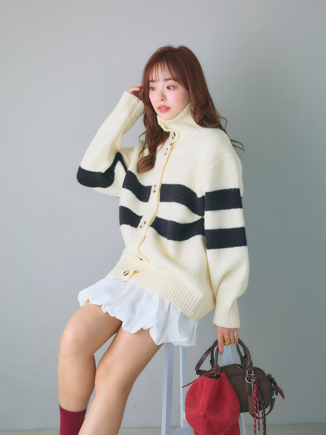 Balloon Miniskirt/WHITE