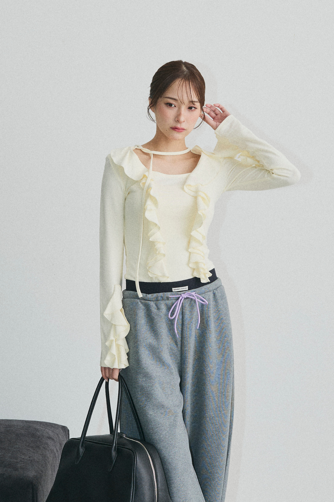 切り替えデザインスウェットパンツ