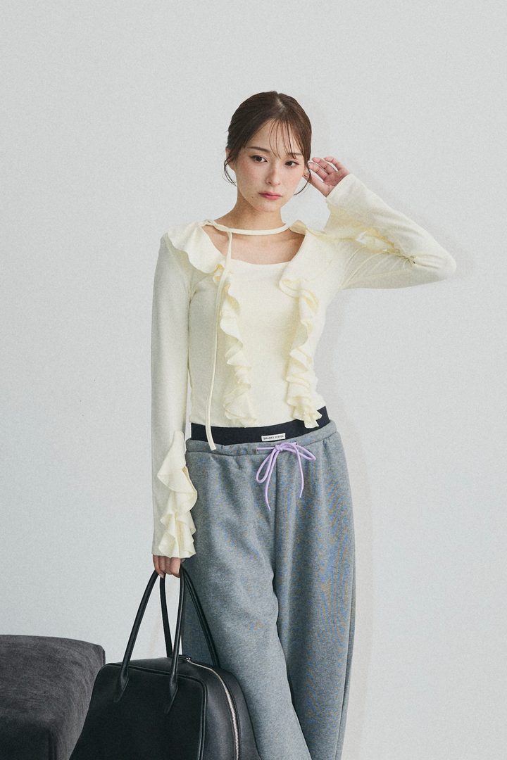 切り替えデザインスウェットパンツ