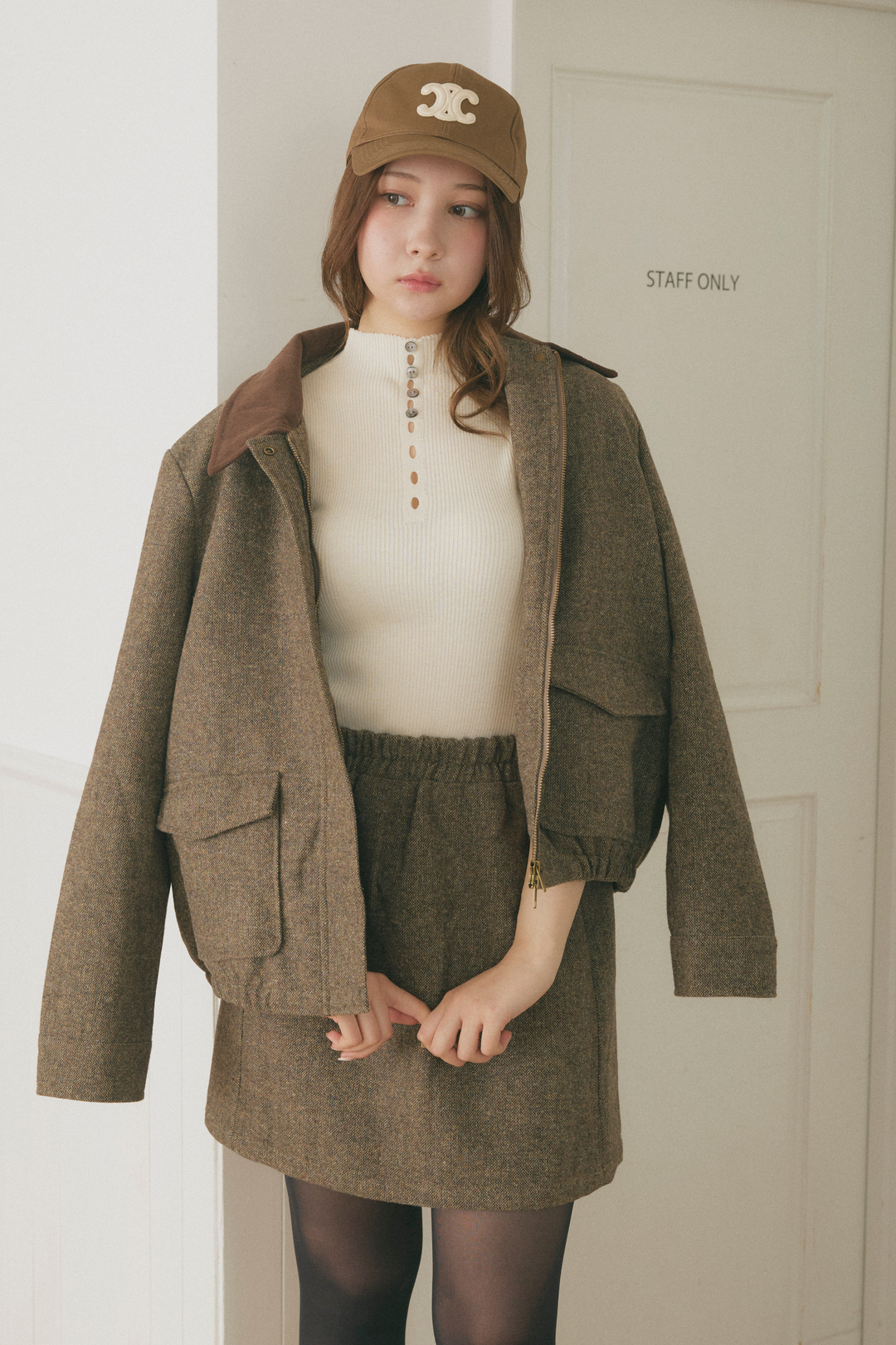 ブルゾンジャケット&スカートセット