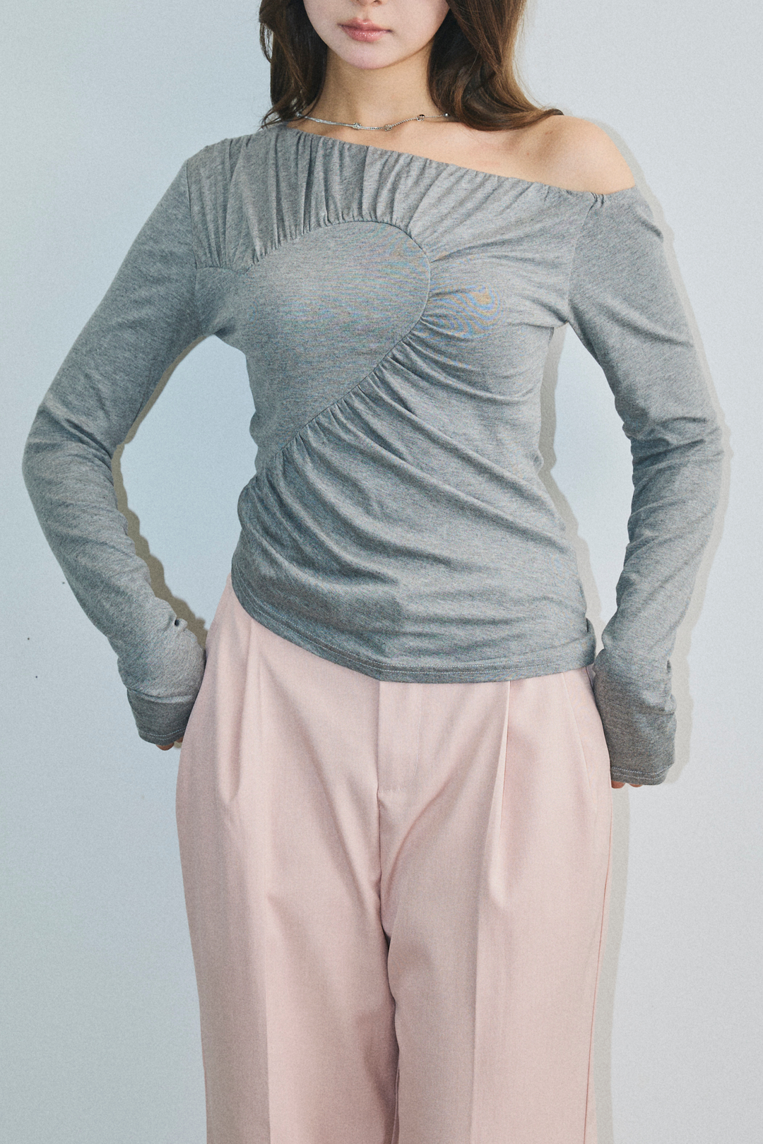 ハートギャザーアシメトップス