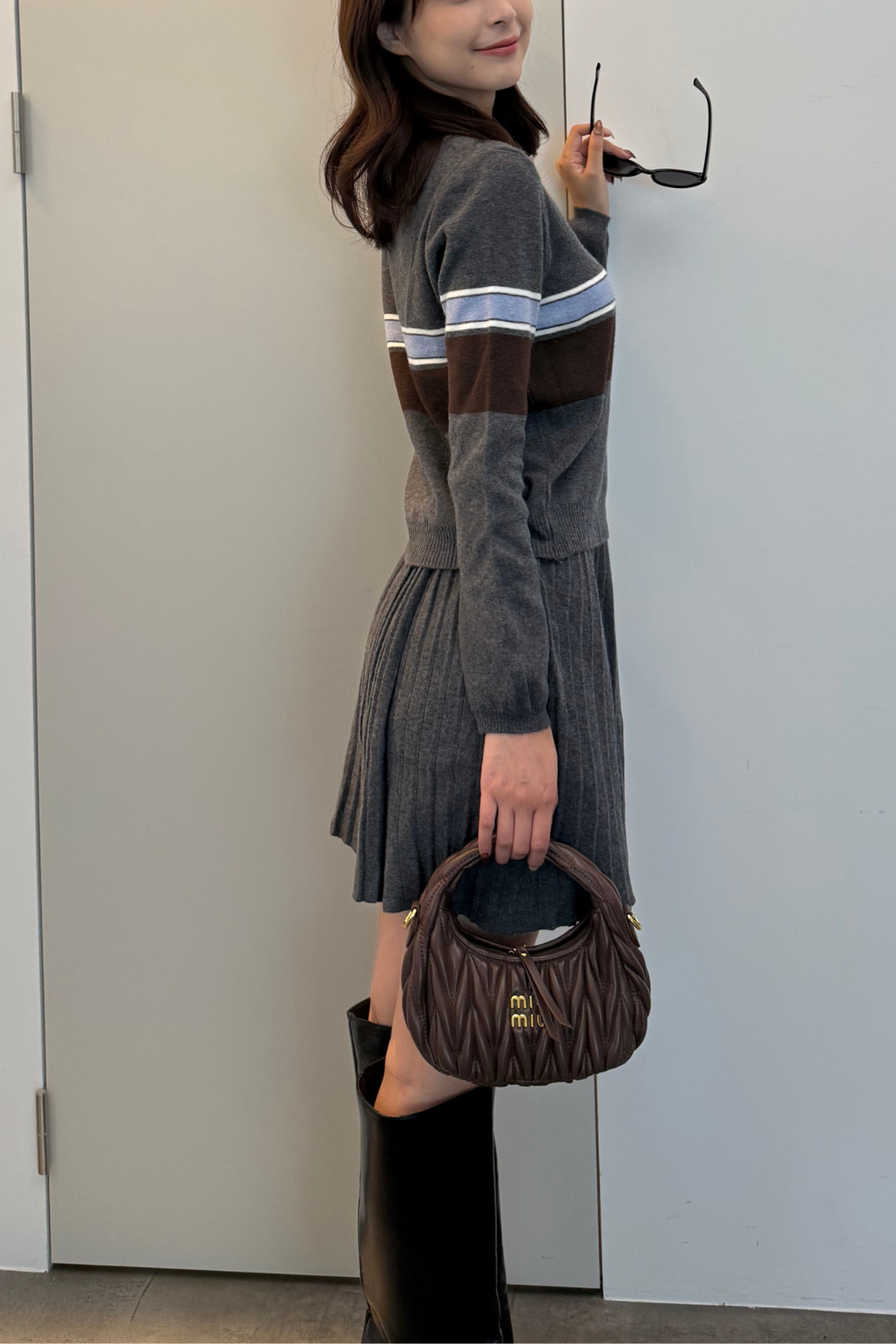 ボーダーポロニットセットアップ