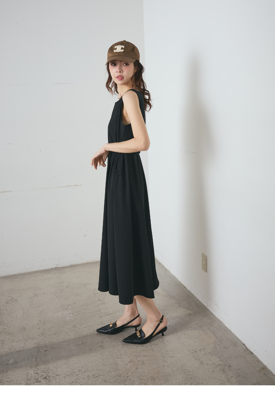 ナイロンクロップドジャケット＆ノースリーブワンピースセット