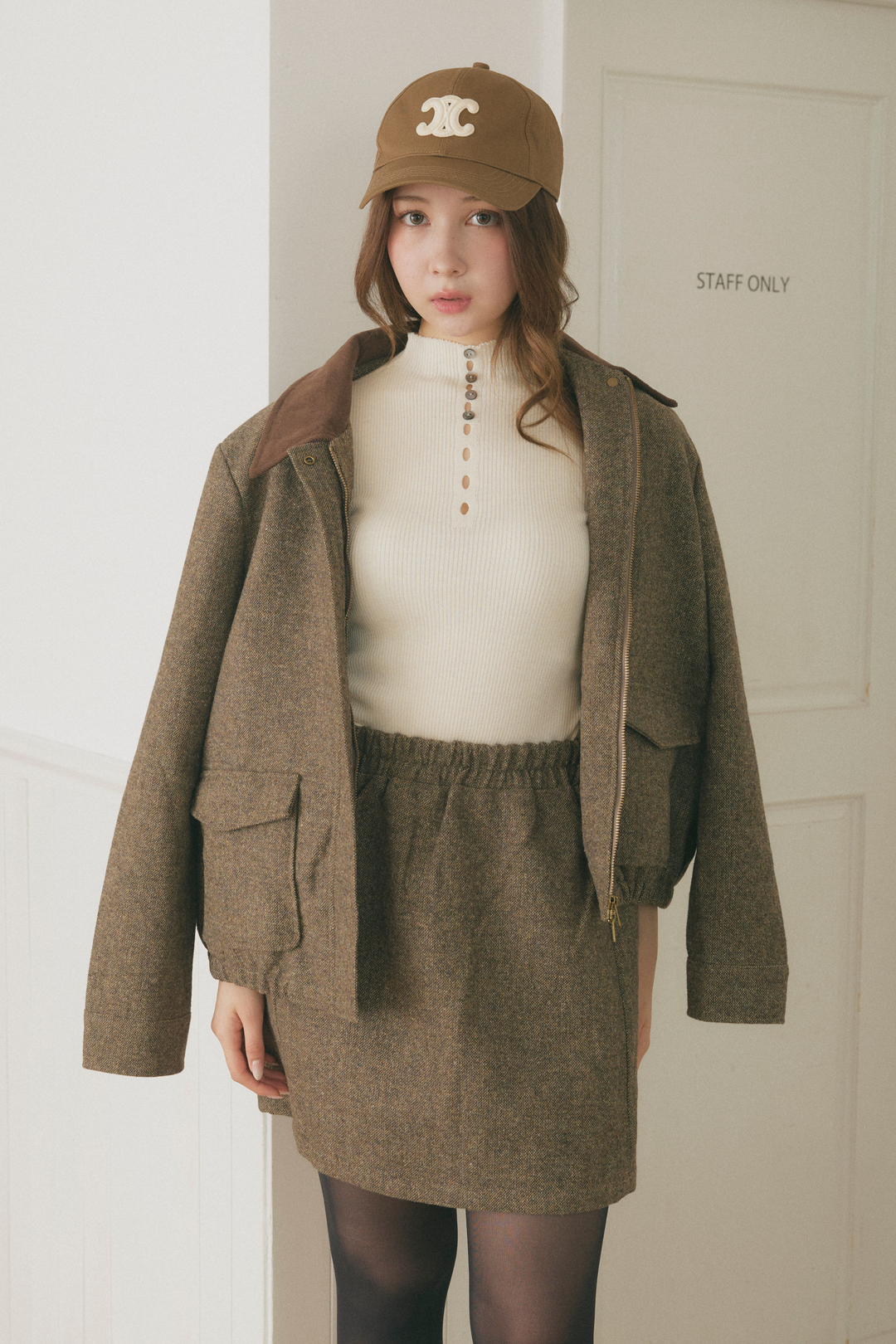 ブルゾンジャケット&スカートセット