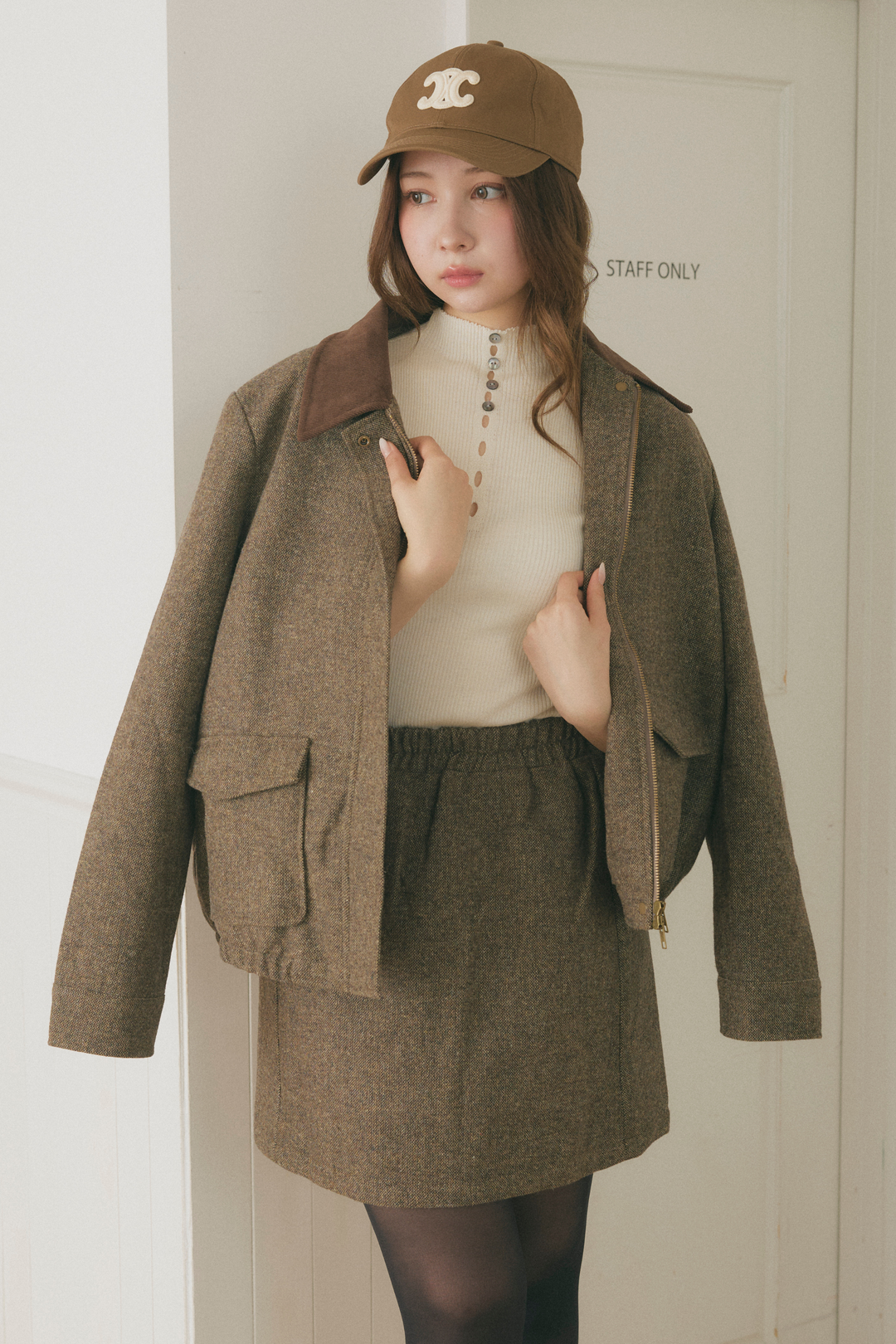 ブルゾンジャケット&スカートセット