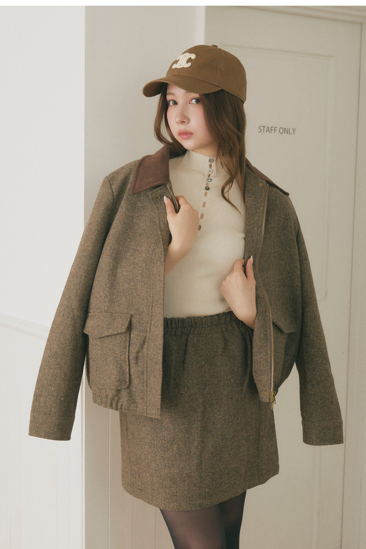 ブルゾンジャケット&スカートセット