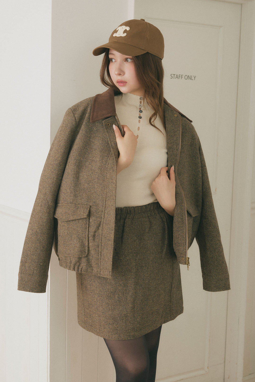 ブルゾンジャケット&スカートセット