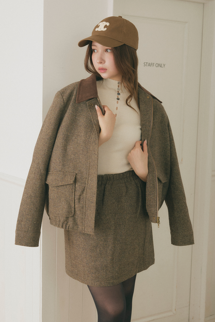 ブルゾンジャケット&スカートセット