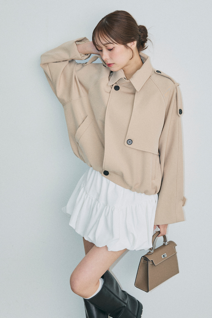 Balloon Miniskirt/WHITE