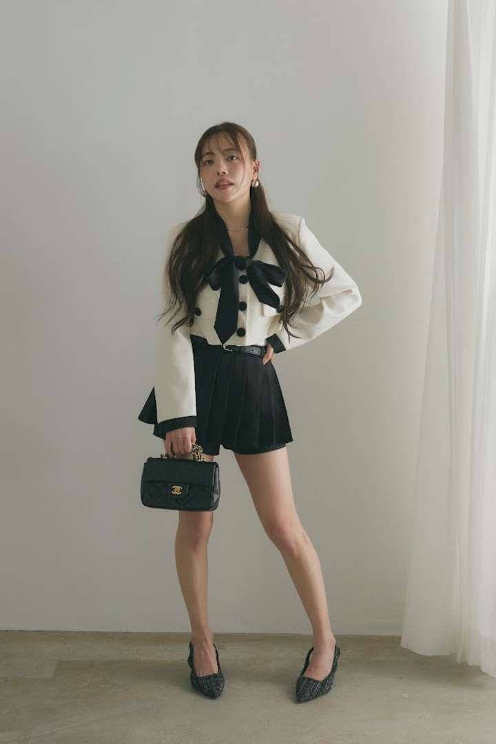 バイカラードジャケット＆スカパンセットアップ