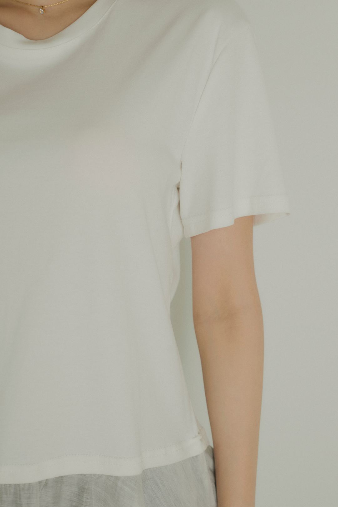 ベルト付レースコンビTシャツ