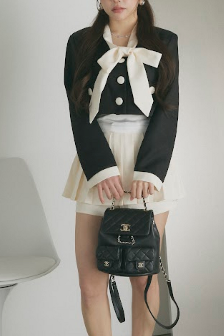 バイカラードジャケット＆スカパンセットアップ