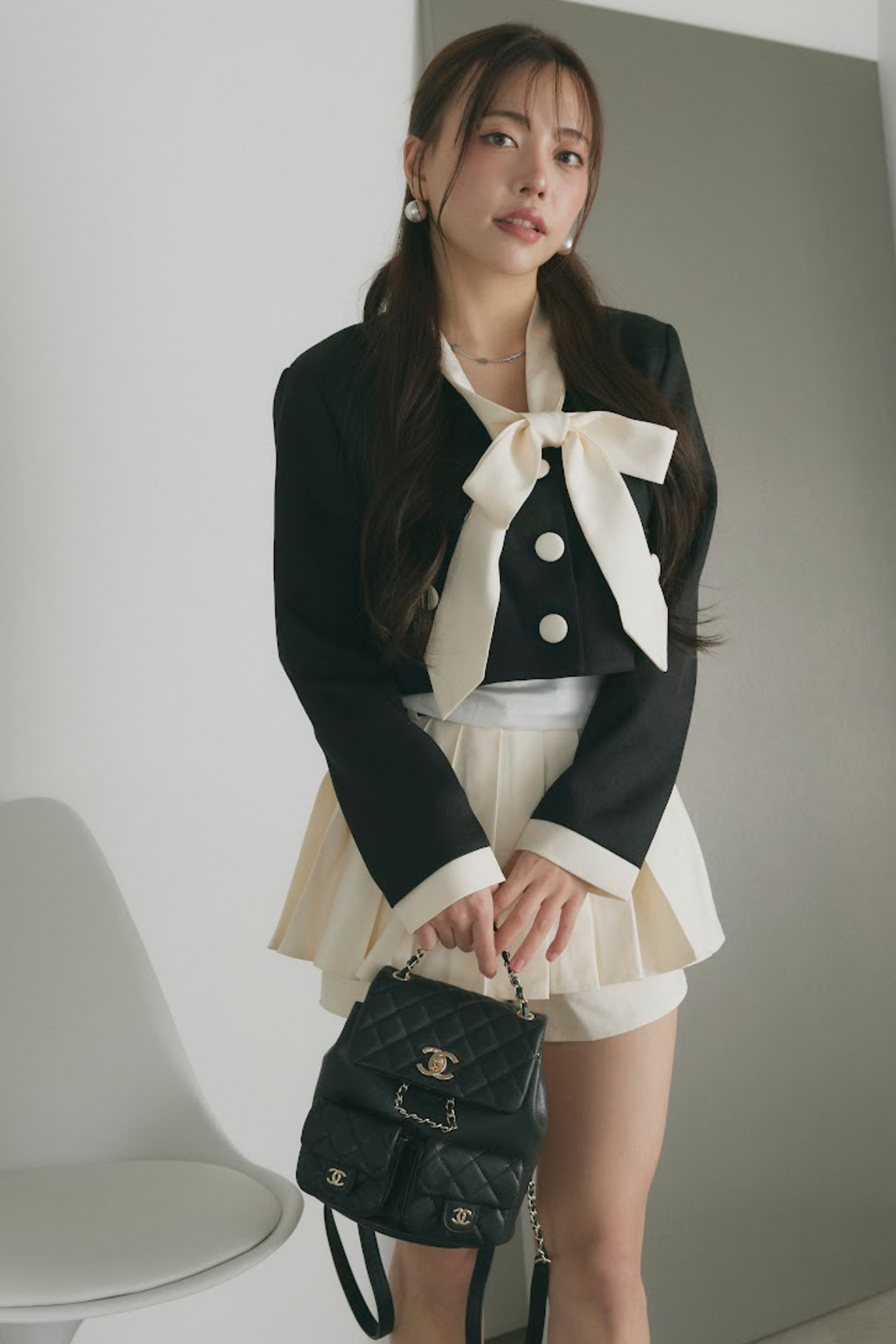 バイカラードジャケット＆スカパンセットアップ