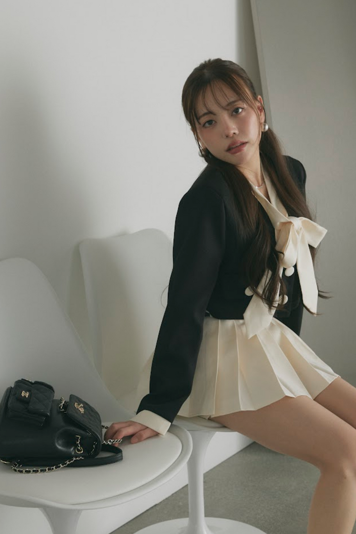 バイカラードジャケット＆スカパンセットアップ