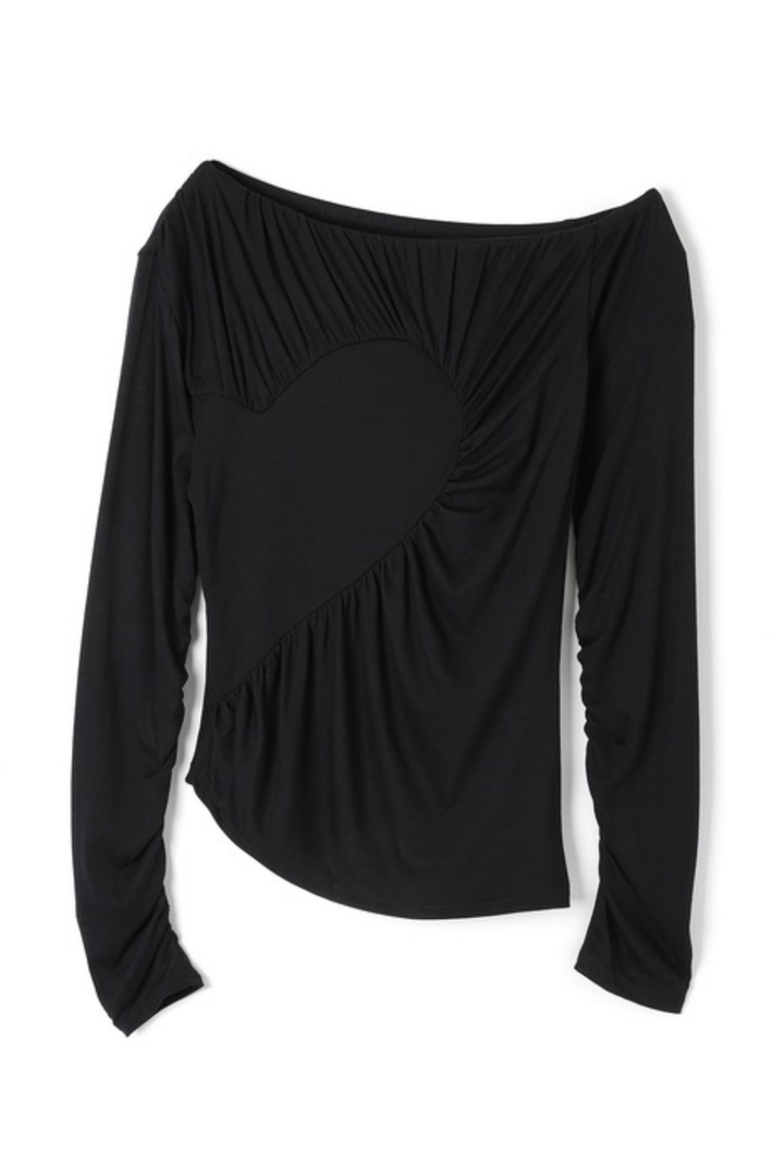 ハートギャザーアシメトップス