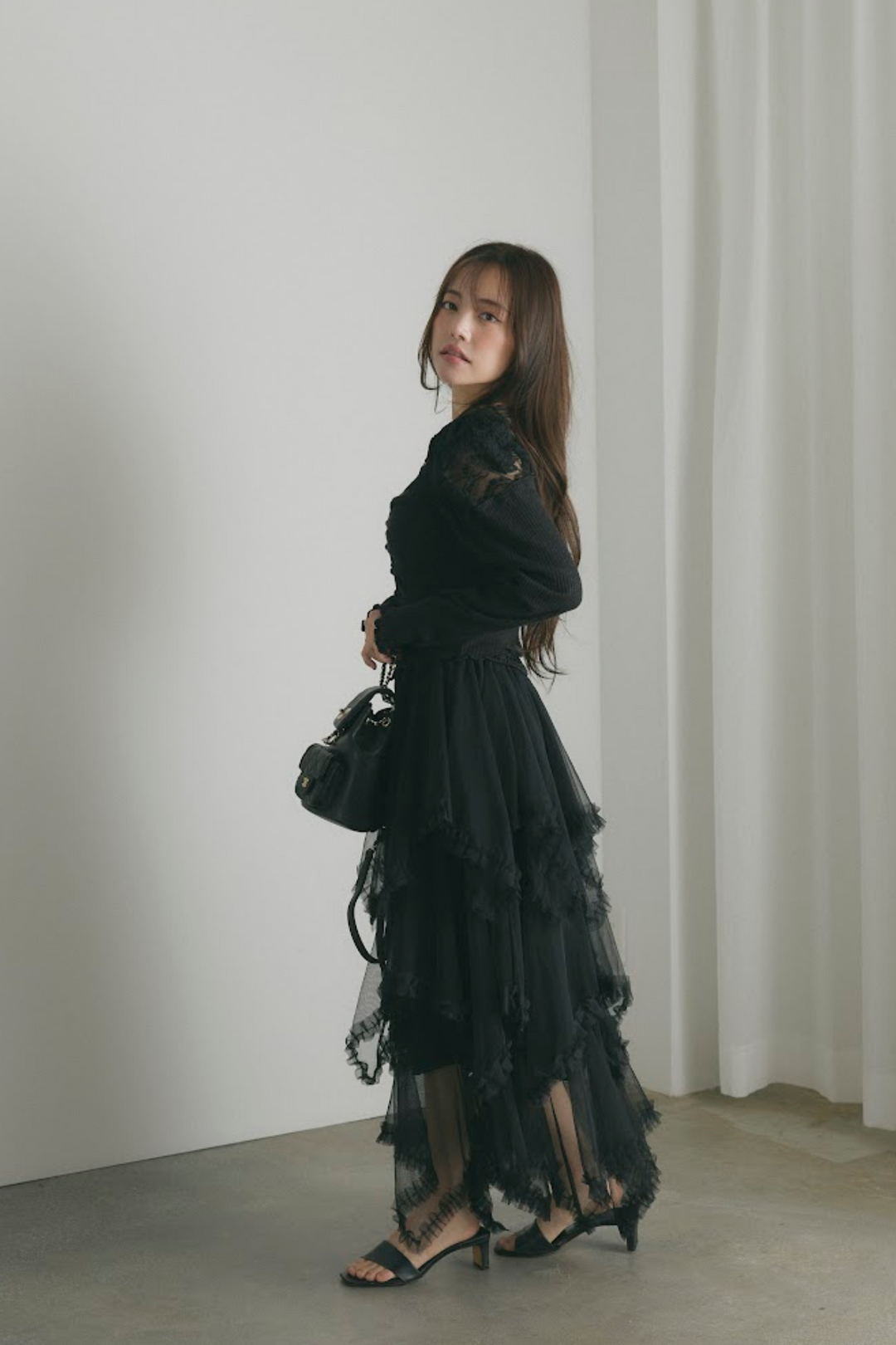 Tulle Tiered Long Skirt