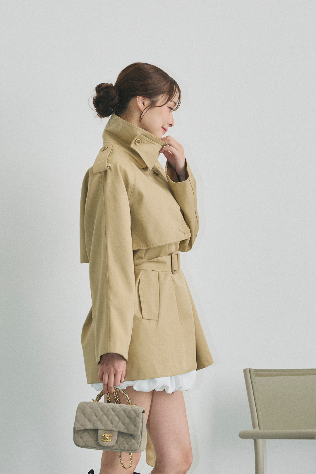 ウエストベルトトレンチコート