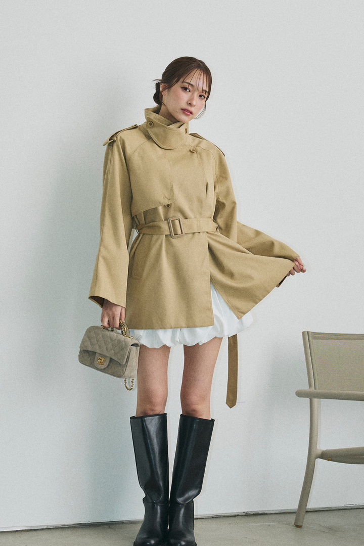 ウエストベルトトレンチコート