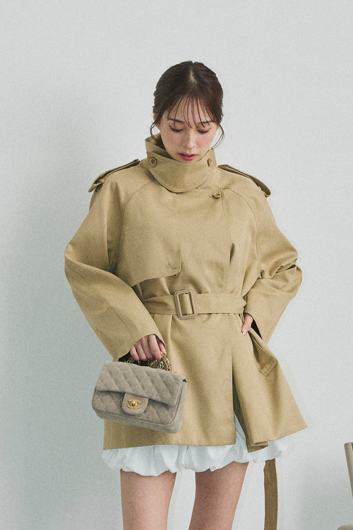ウエストベルトトレンチコート