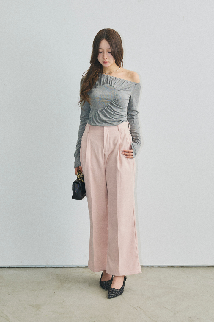 ハートギャザーアシメトップス