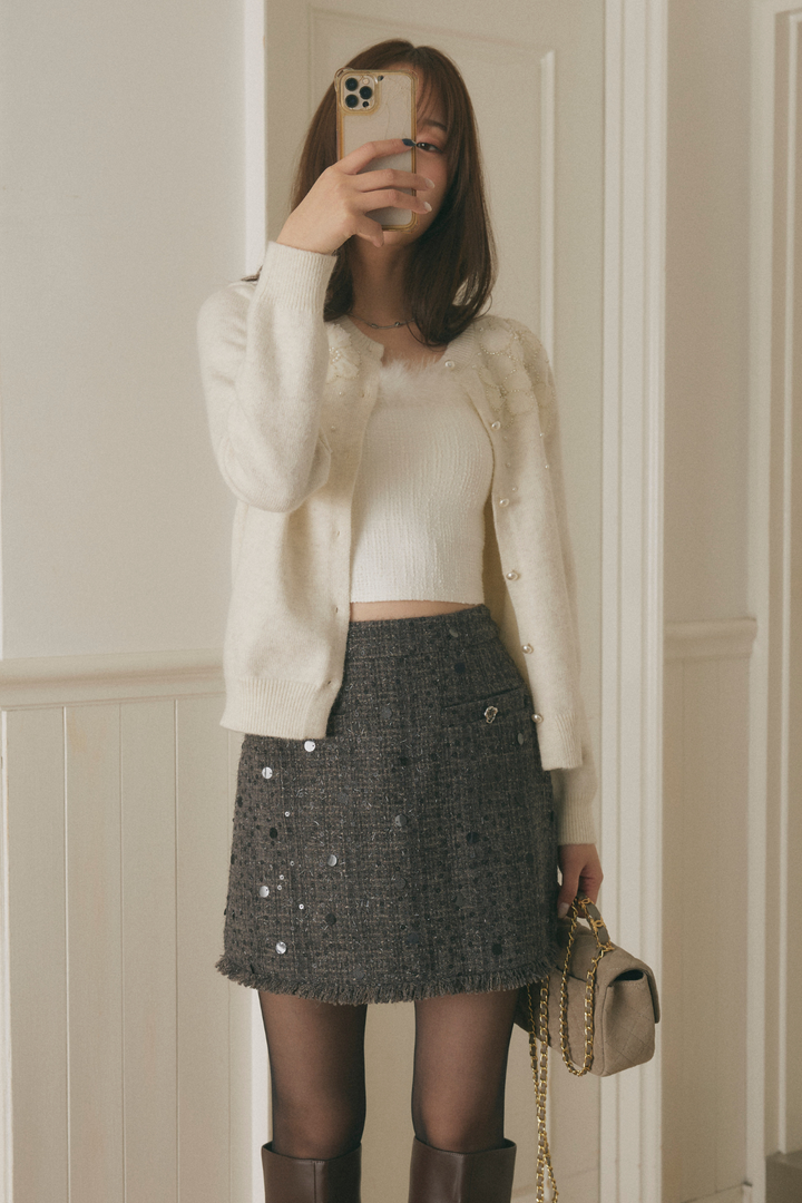 フラワーパールカーディガン