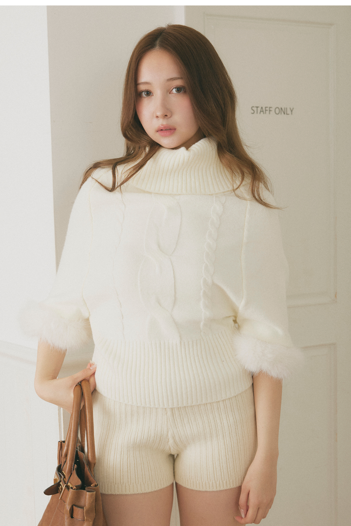 オフショルファーポンチョ