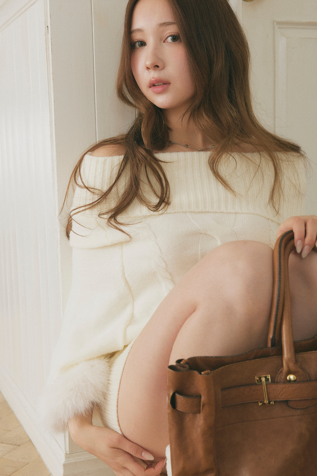 オフショルファーポンチョ