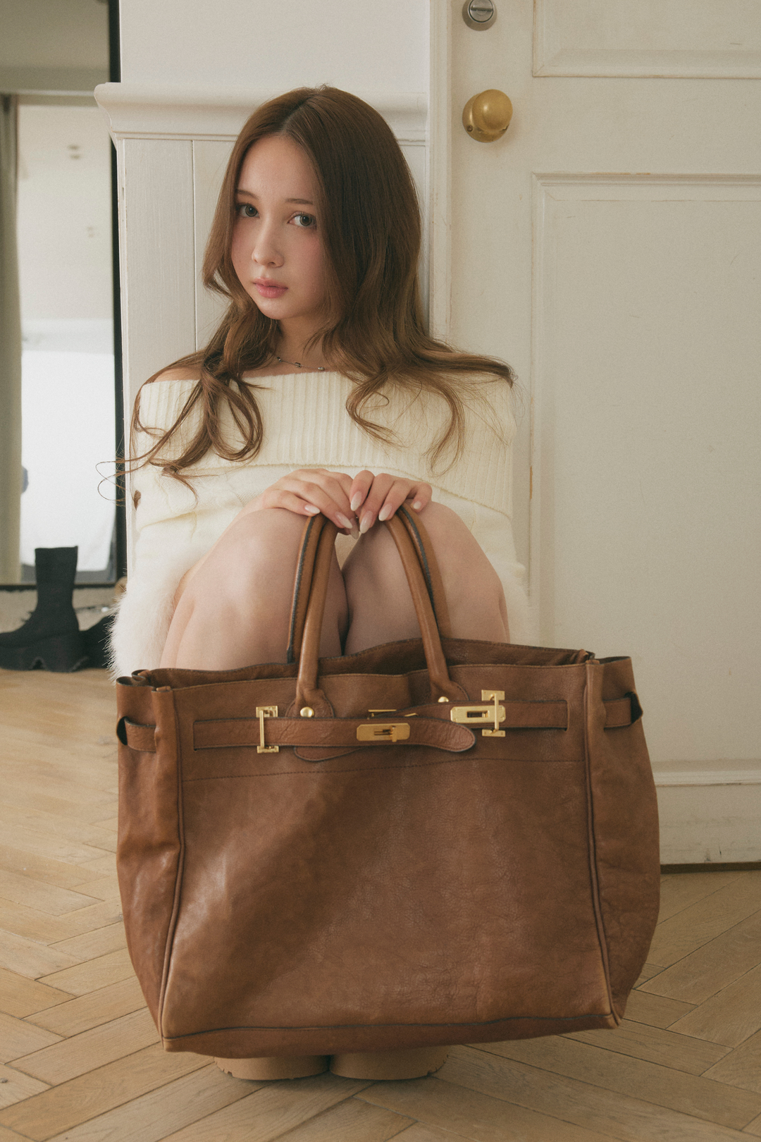 オフショルファーポンチョ