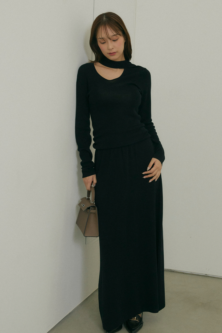 スフレタッチニットスカート