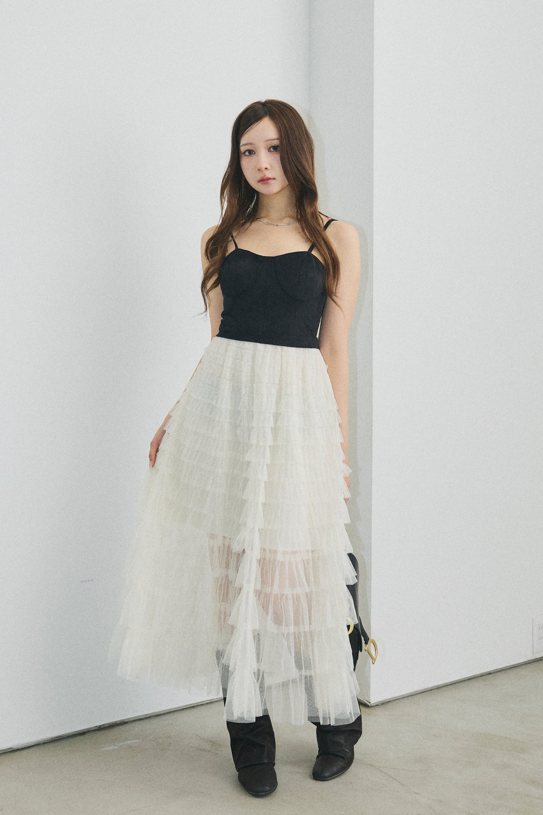 ボリュームフリルワンピース