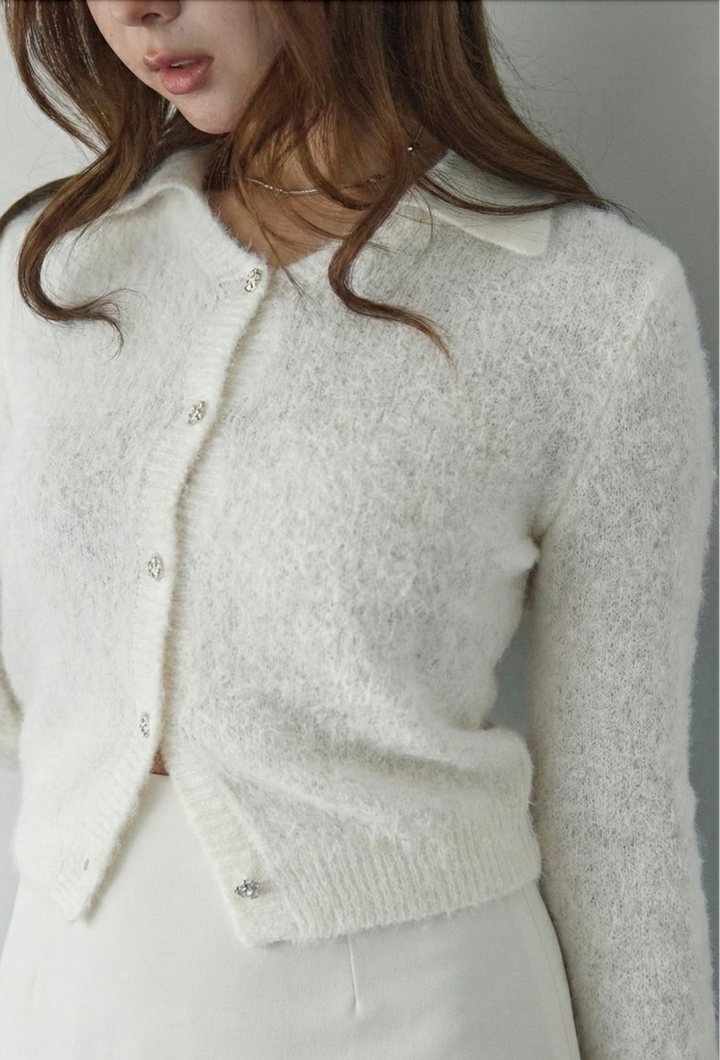 ウールモヘアmixカーディガン