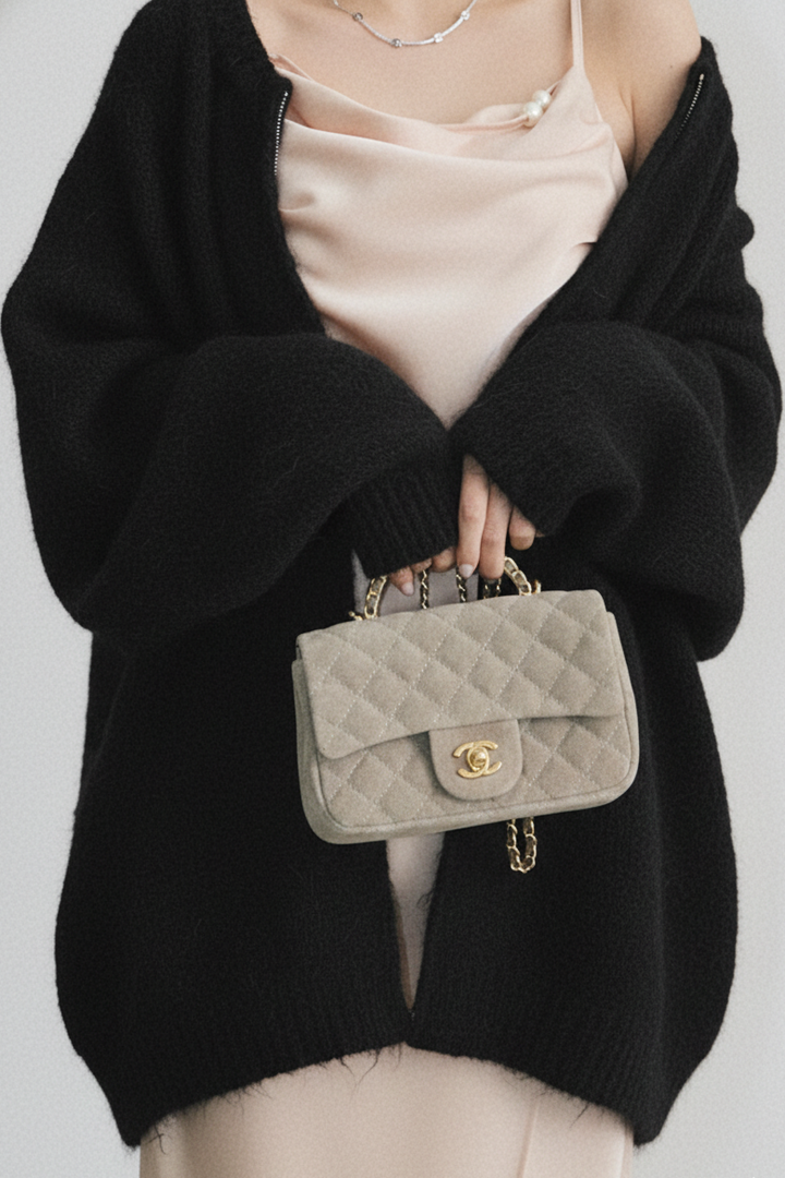 ジップアップロングニットカーディガン