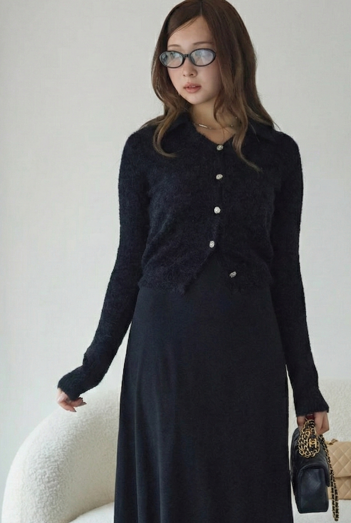 ウールモヘアmixカーディガン