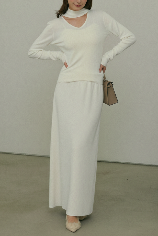 スフレタッチチョーカーニット