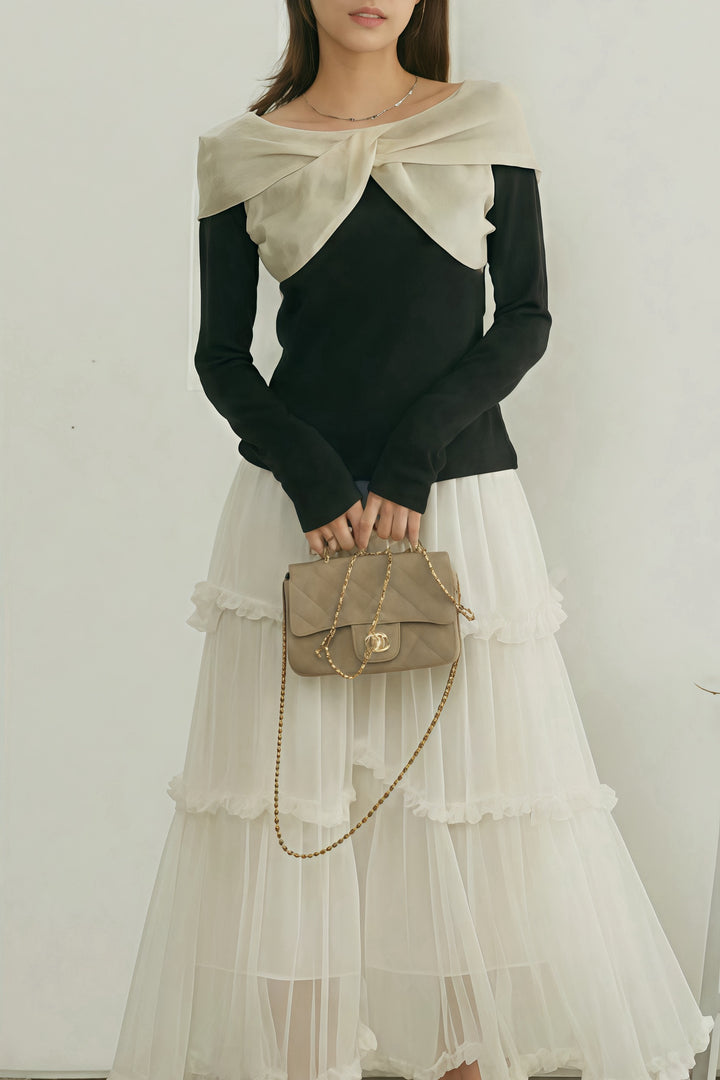 ビッグシアーリボントップス