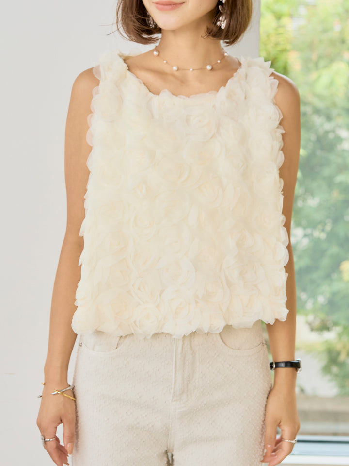 フラワーチュールNSトップス/WHITE