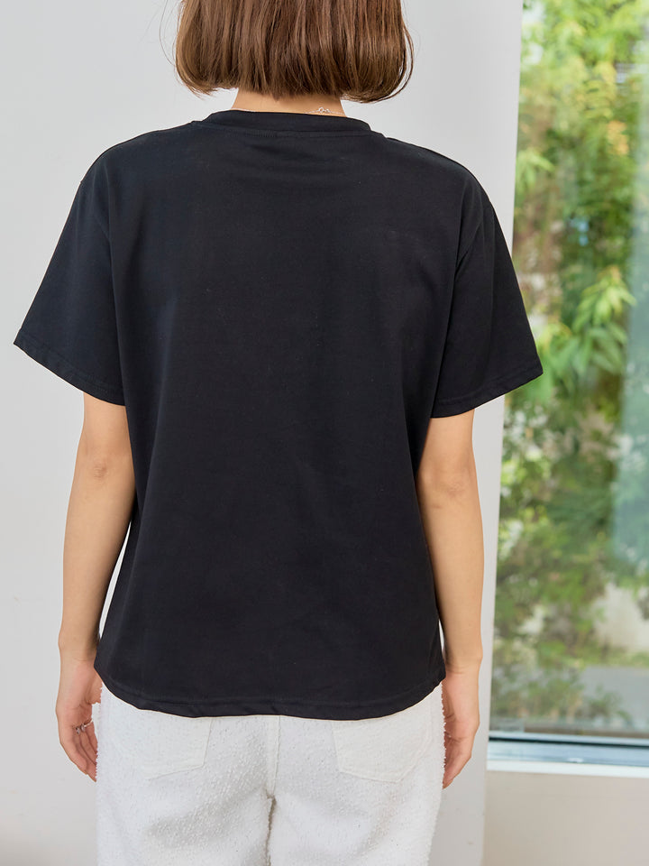 [予約]パールグラフィックTシャツ/white