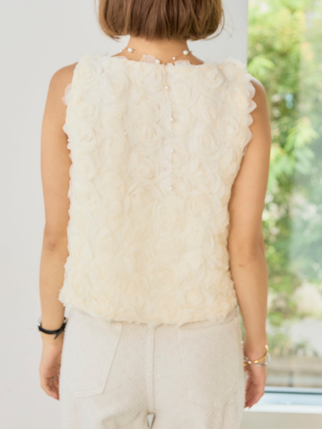 予約]フラワーチュールNSトップス/WHITE – maison-nua_shop