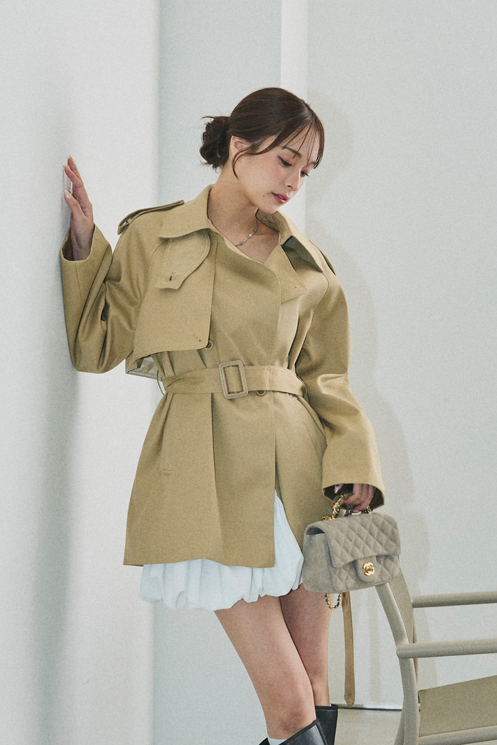 ウエストベルトトレンチコート