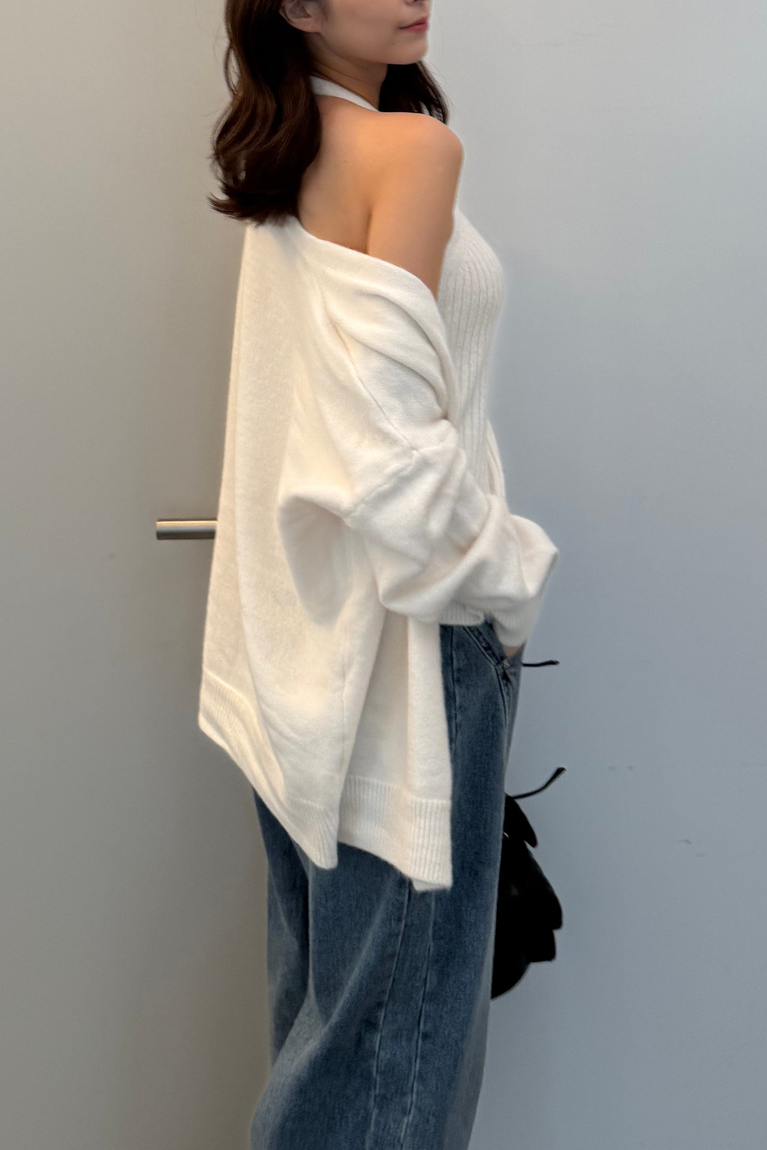 リブニットカーデセット